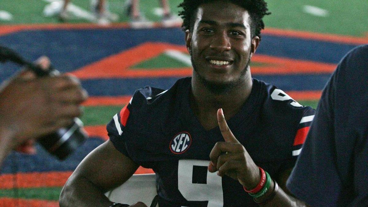 Auburn running back Kam Martin at the program's annual Fan Day on Sunday, August 4, 2016.