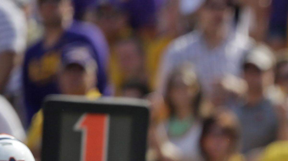 3. LSU (2-0; 2-0 SEC) – The early whispers surrounding LSU running back Leonard Fournette as a Heisman Trophy candidate turned into deafening cheers as the sophomore put up 228 yards and three touchdowns against Auburn. Fournette’s jaw-dropping runs rightly earned him the spotlight, but LSU’s overall performance proved it’s a legit contender. Next week – Syracuse (Gerald Herbert | AP Photo)