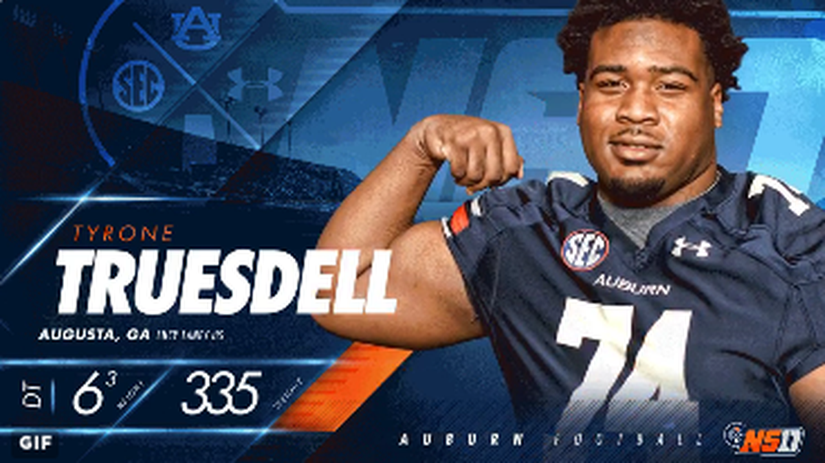 Auburn signed defensive lineman Tyrone Truesdell Wednesday morning.