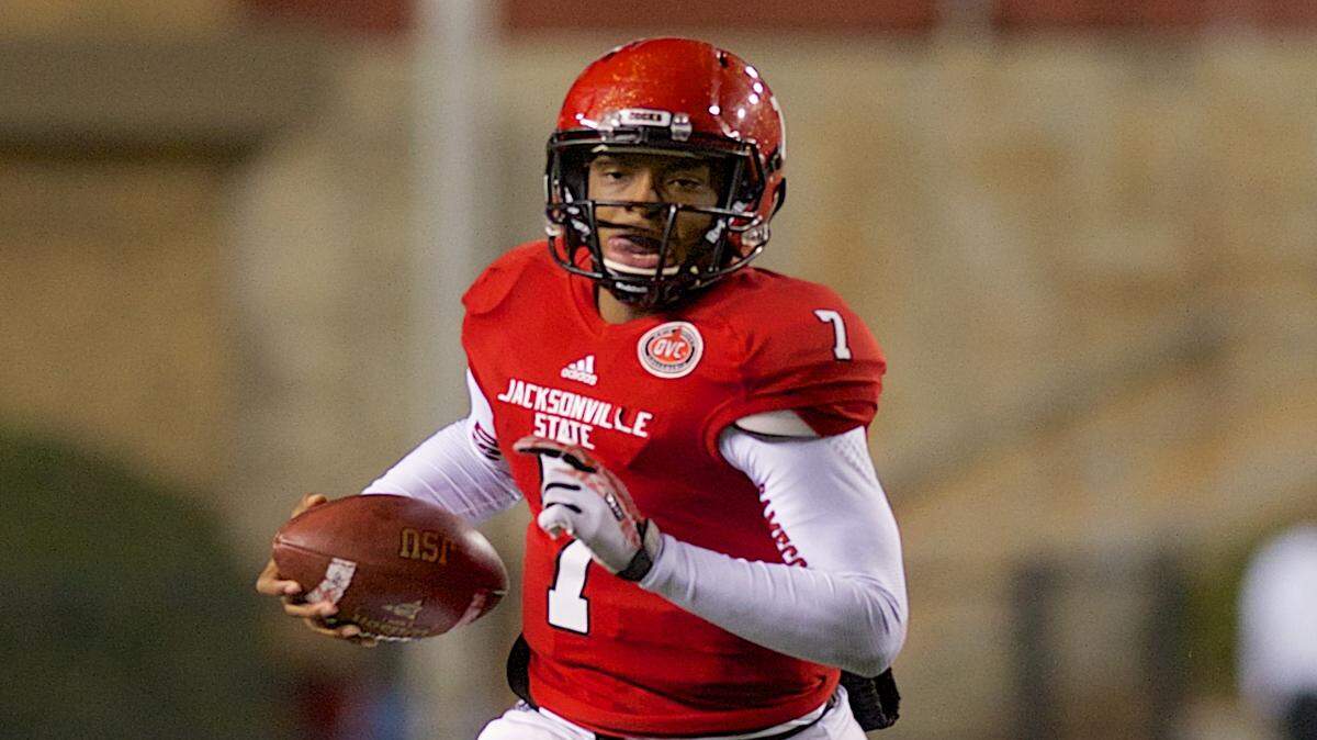 Jacksonville State quarterback Eli Jenkins is regarded as one of the players to watch in FCS after putting up more than 2,500 total yards last season (Courtesy of JCS)