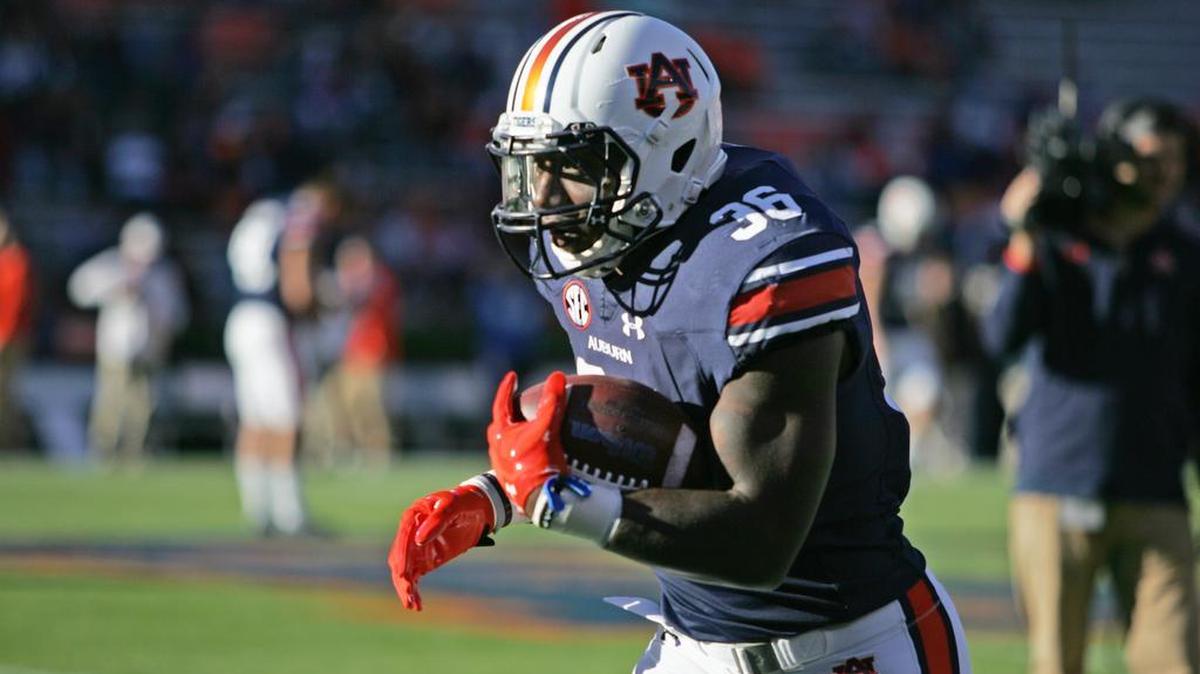 Auburn running back Kamryn Pettway explained his decision to return for his junior year after practice Thursday, Dec. 15, 2016.