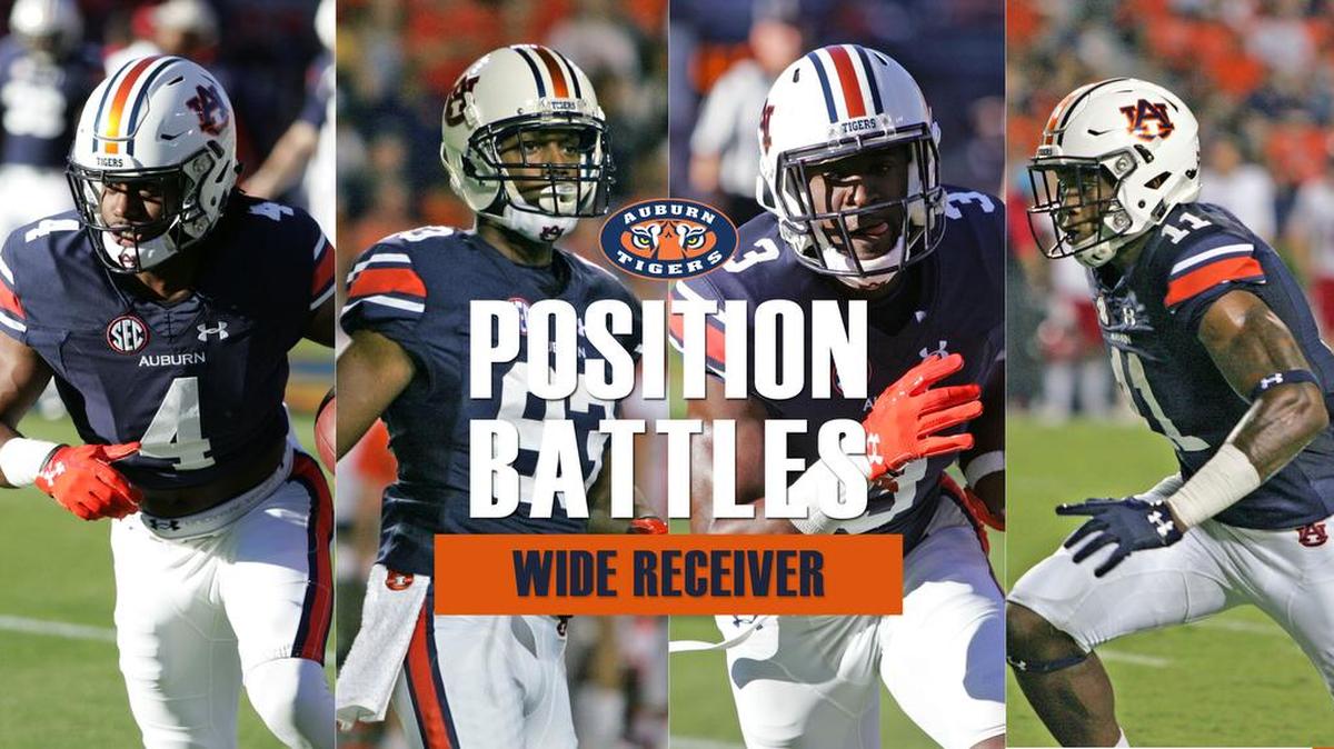 Auburn players competing for a starting role at wide receiver includes (from left to right) Jason Smith, Ryan Davis, Nate Craigh-Myers and Kyle Davis.