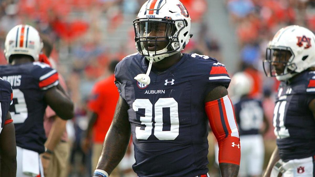 Auburn linebacker Tre Williams on the field before the game against LSU Saturday, Sept. 24, 2016 at Jordan-Hare Stadium.