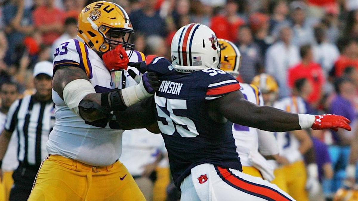 ULM is concerned about slowing down Carl Lawson, pictured rushing the passer on Sept. 24, 2016 against LSU, this weekend.