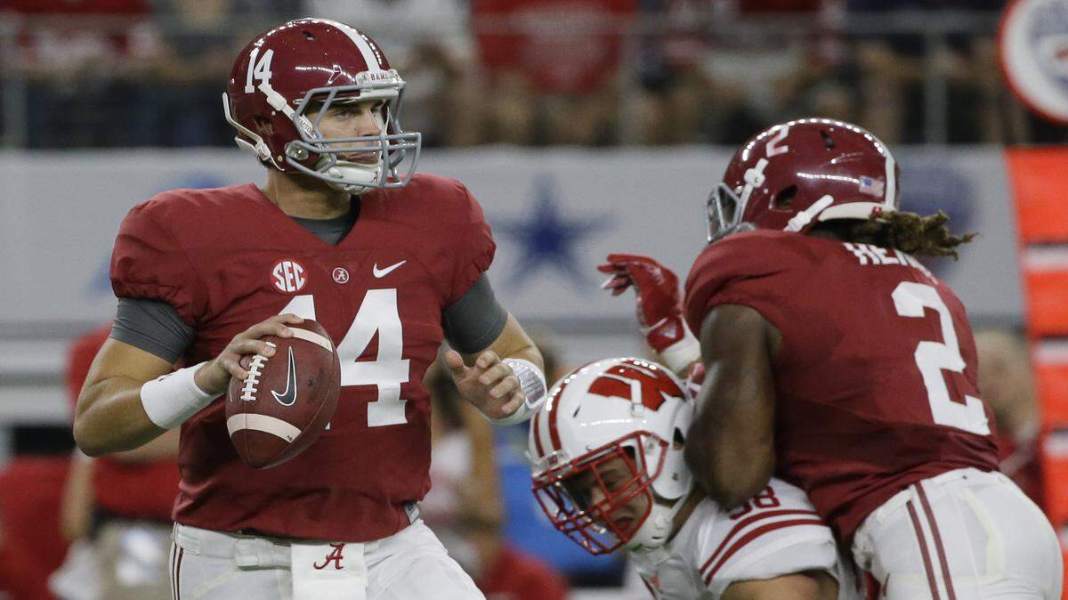 1. Alabama (1-0; 0-0 SEC) – Alabama defeated No. 20 Wisconsin Saturday night behind 147 yards, and three touchdowns from running back Derrick Henry. Jake Coker got the call at quarterback, and did a nice job running the offense going 15 of 21 for 213 yards with a touchdown. The Crimson Tide’s defense held Wisconsin to less than 270 total yards of offense. Next week – Middle Tennessee 