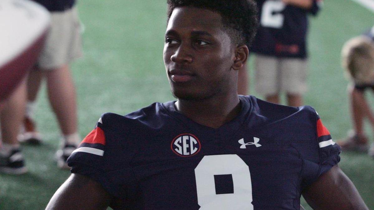 Auburn defensive back Marlon Character at the program's annual fan day before the 2016 season.