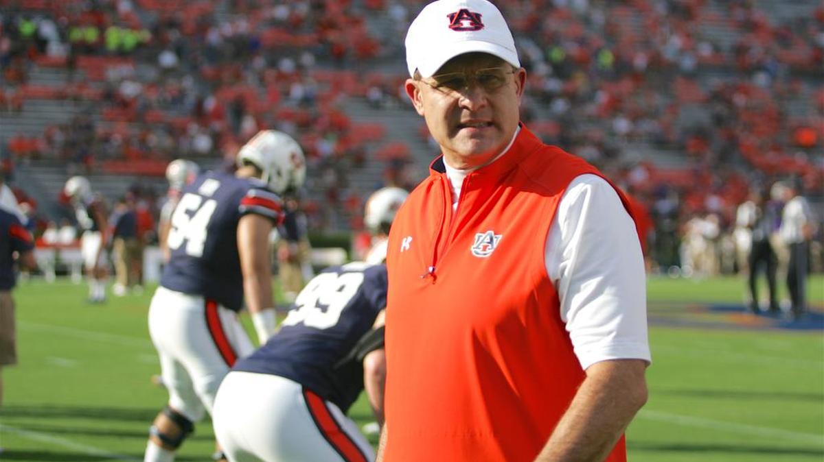Auburn coach Gus Malzahn on the sidelines before facing LSU Saturday, Sept. 24, 2016 at Jordan-Hare Stadium.