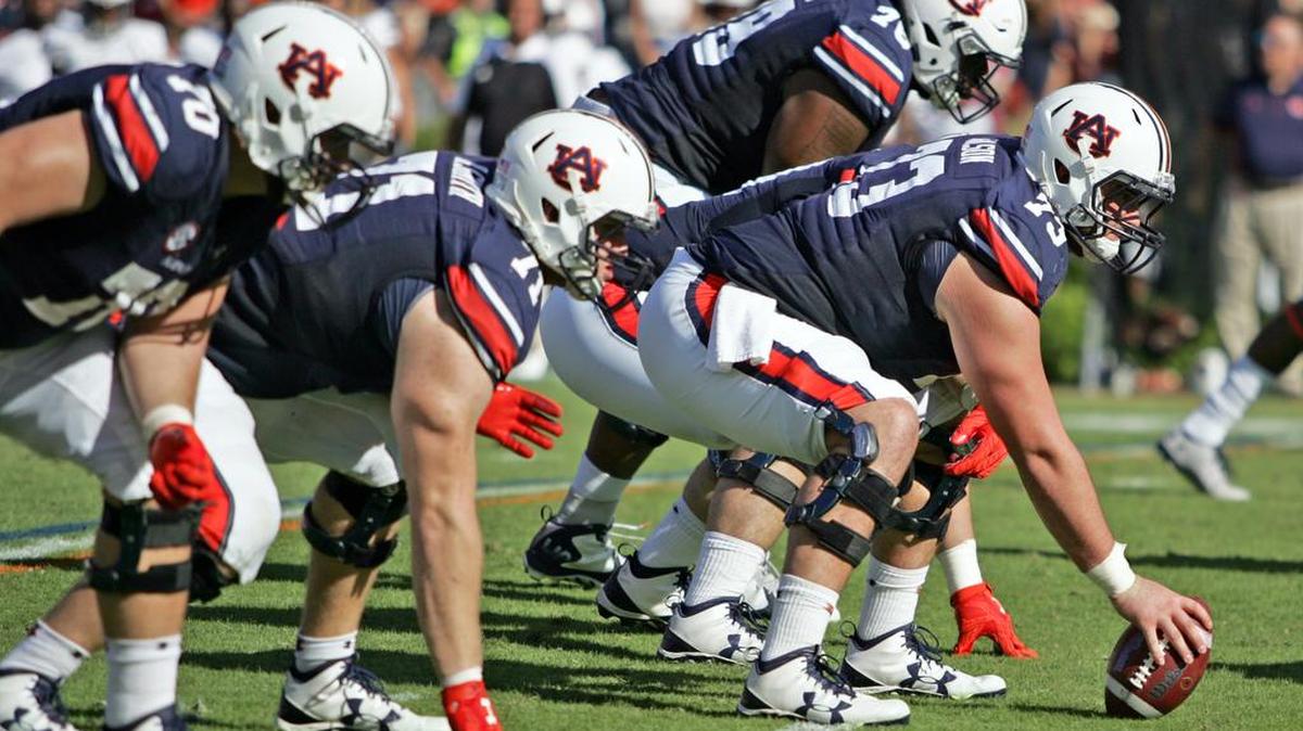 Auburn offensive lineman Austin Golson, No. 73, was back at center against ULM Saturday, Oct. 1, 2016 at Jordan-Hare Stadium.
