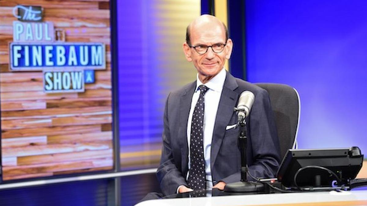 Paul Finebaum pictured on the set of his SEC Network broadcast.