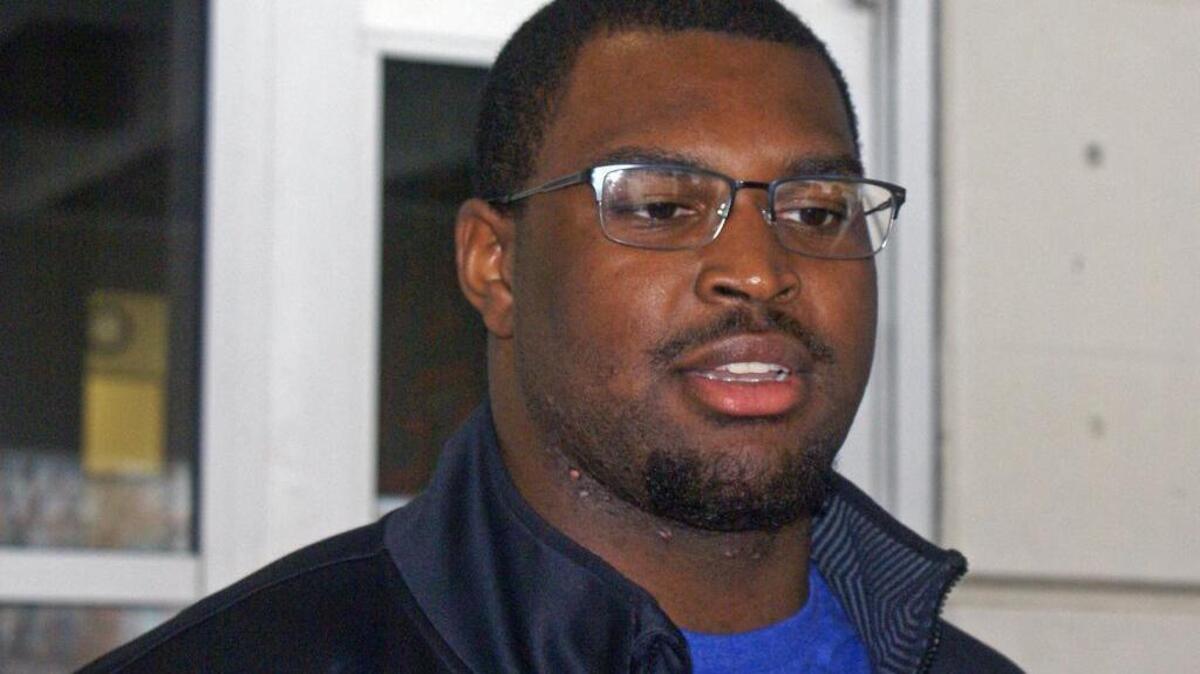 Auburn signee Calvin Ashley on an official visit in January, 2017.