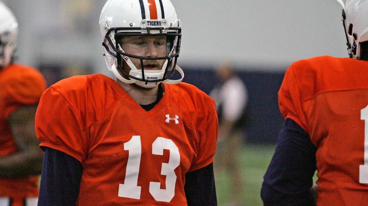 Auburn quarterback Sean White at practice Tuesday, March 7, 2017.