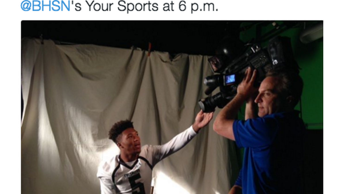 Tampa Catholic running back Devan Barrett announced his verbal commitment at the Bright House Sports Network studios.