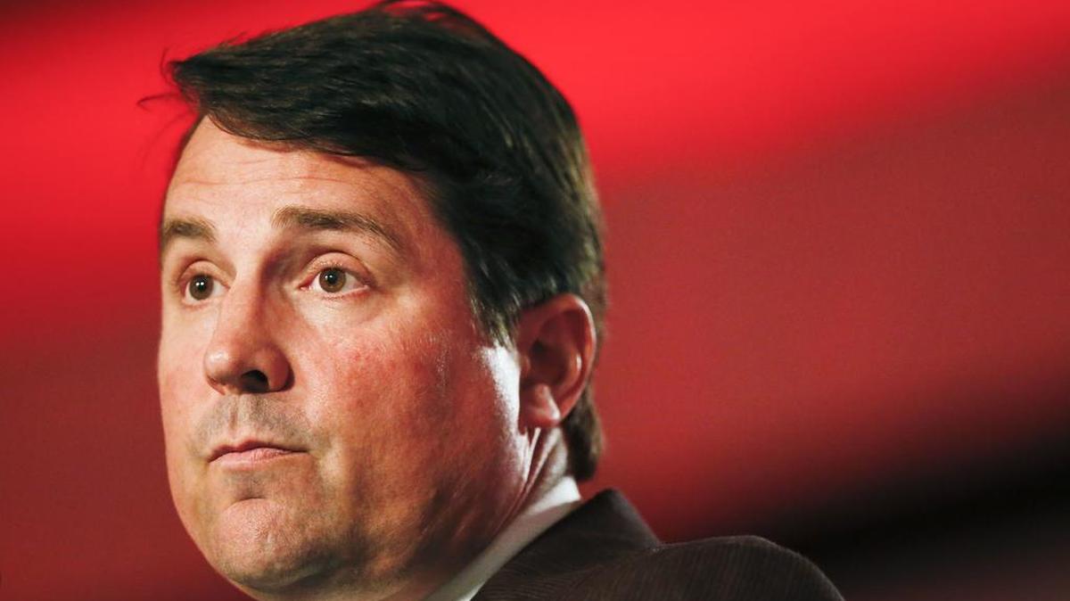 South Carolina coach Will Muschamp speaks to the media at the Southeastern Conference NCAA college football media days, Thursday, July 14, 2016.