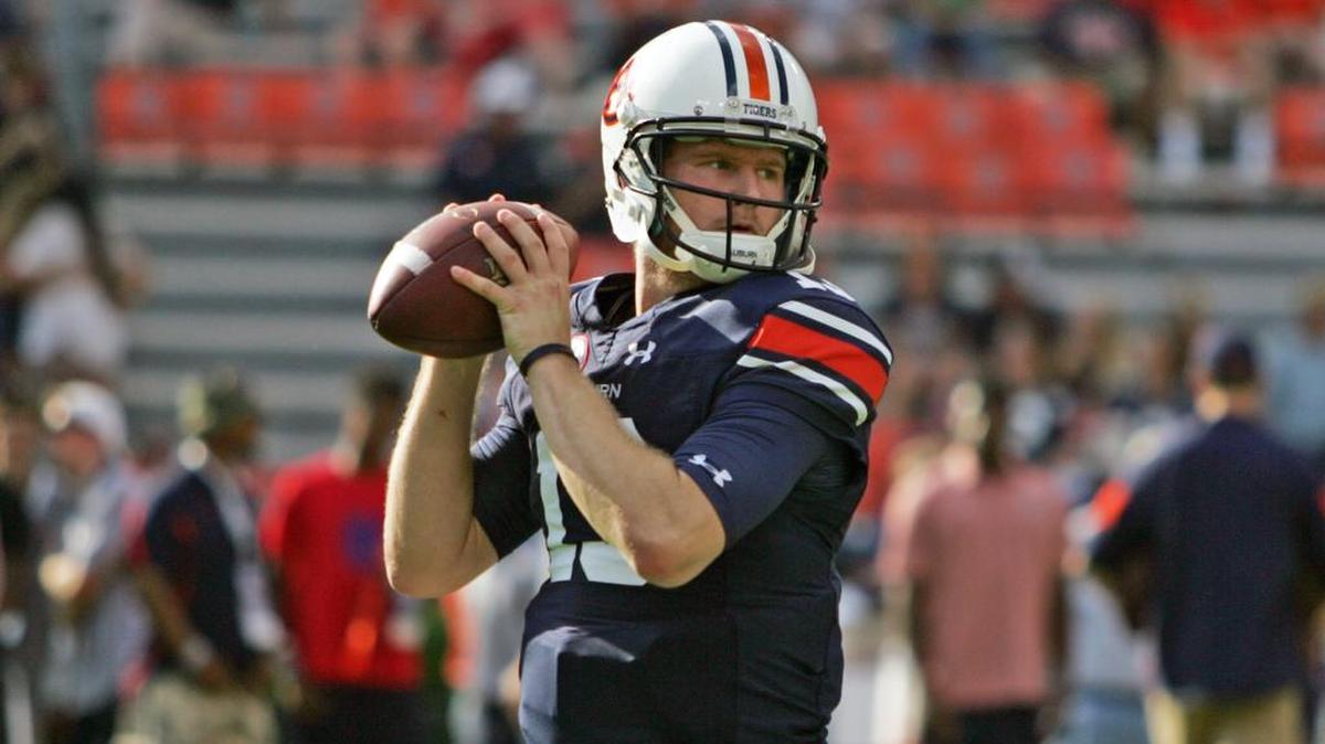 Auburn quarterback Sean White warms up before facing LSU on Saturday, Sept. 24 at Jordan-Hare Stadium.