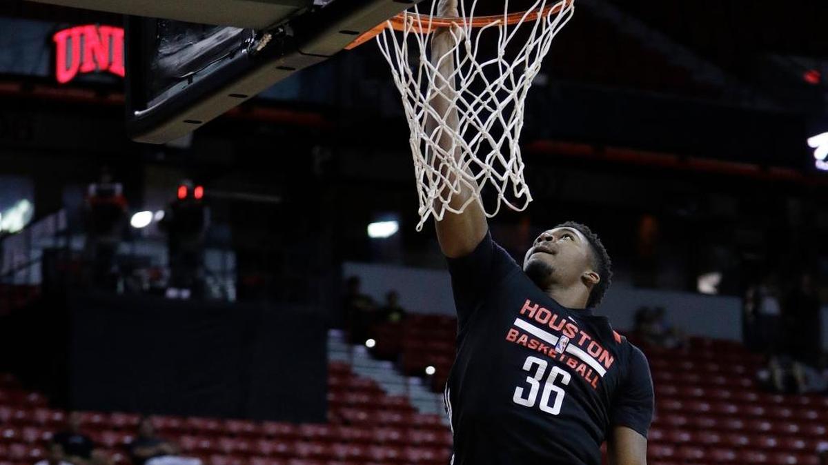 Kenny Gaines, photographed while playing for the Houston Rockets’ Summer League team, signed with Antibes Sharks of France.