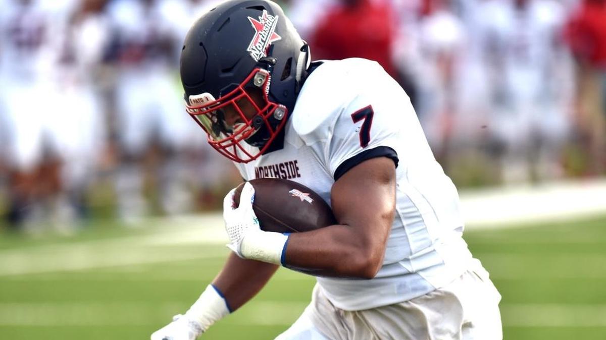 Northside's Caleb Johnson, scoring here against Spencer on Aug. 31, is the 2017 All-Bi-City 4A-7A Defensive Player of the Year