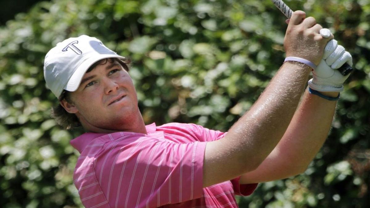 Jared Bettcher of Auburn, Ala., watches his drive during the third round of the 2016 Southeastern Amateur at the Country Club of Columbus on Friday.