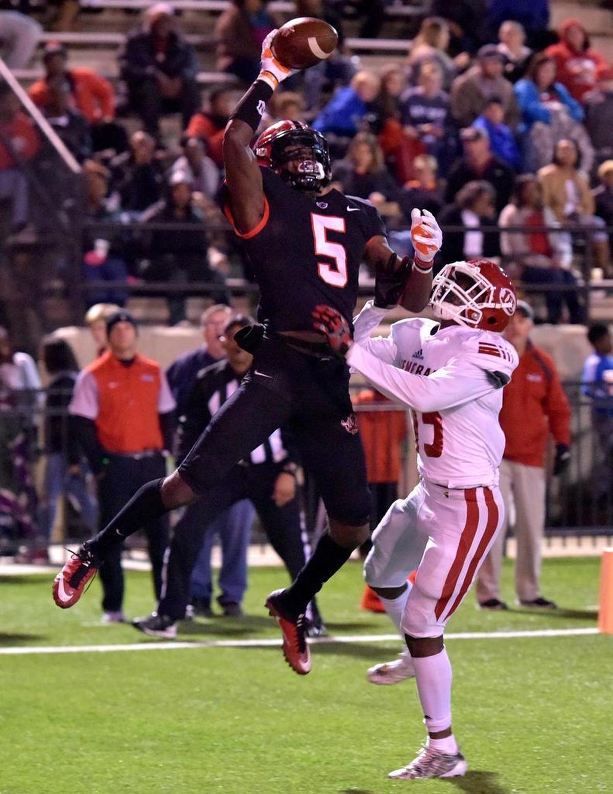 Franklin's son, Central wide receiver Justyn Ross, is one of the most coveted players in Alabama. Plays like this catch against Lee-Montgomery on Nov. 16 explain why.