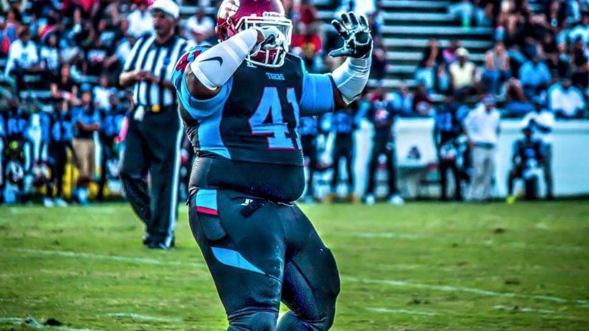 Carver defensive lineman Lyndon “Big Ham” Johnson