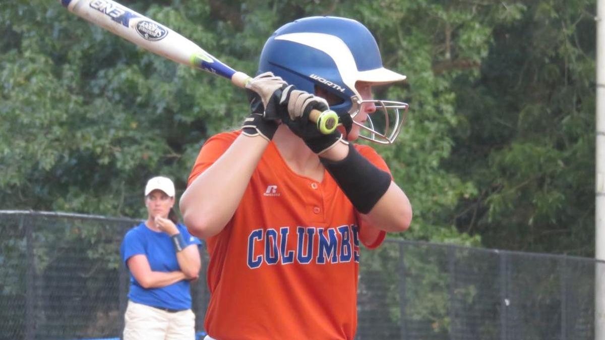 Columbus’ Alyssa Barker delivered 2 RBIs on Wednesday, but it was not enough as the Lady Blue Devils were bounced from the first round of the state tournament.
