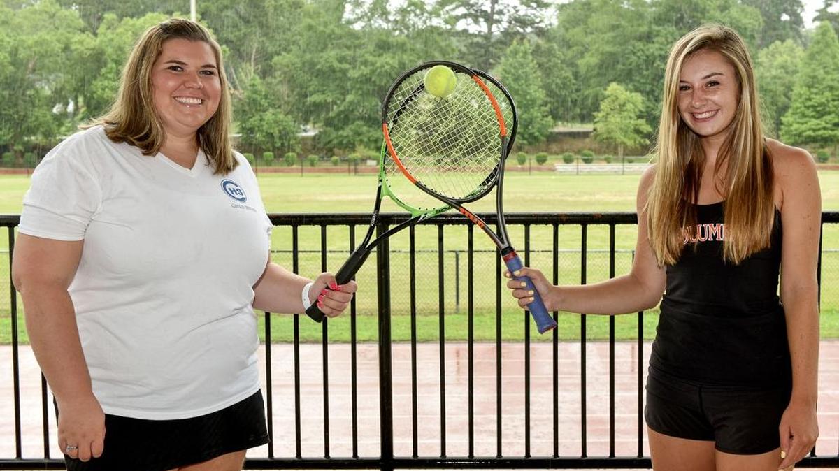 All-Bi-City Girls Tennis Coach of the Year MikelAnna Hill and Player of the Year Mary Weston Courville, both of Columbus High