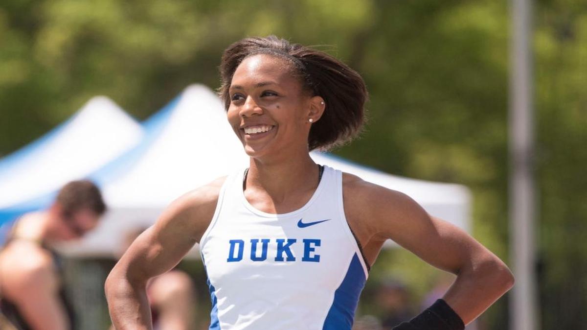 Megan Clark set an ACC record in the pole vault at the 2016 Duke Invitational on April 23, 2016. She cleared 4.63 meters (15-feet, 2 1/4 inches).