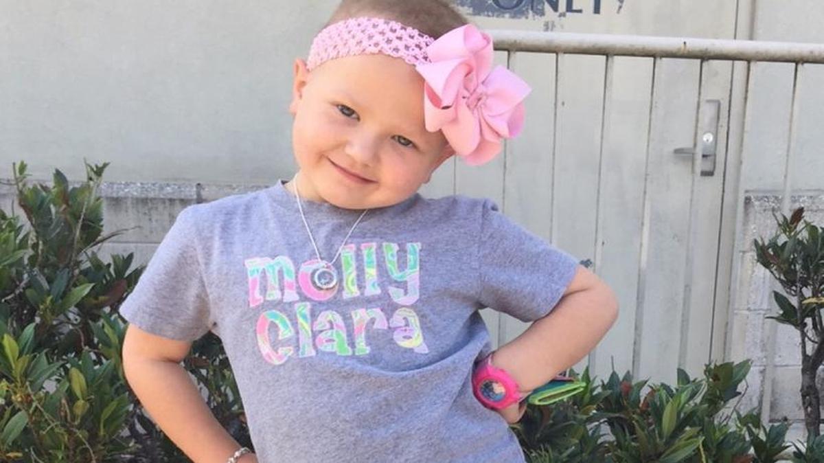 Molly Paysinger, 4 years old and the granddaughter of Smiths Station athletic director Sherry Paysinger, has been battling leukemia for two years.