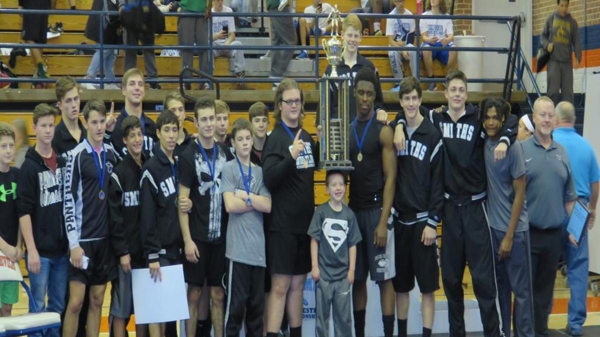 Smiths Station wrestling, seen here after last year’s City Championships, notched another win in the 2017-2018 season on Thursday