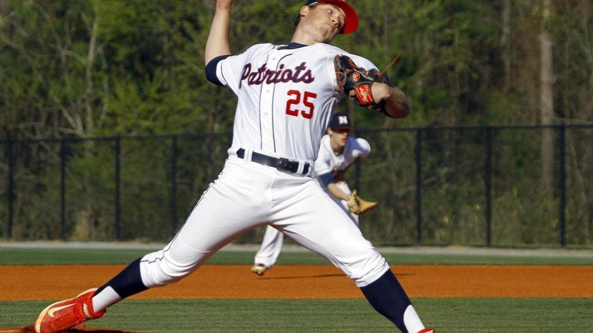 Northside High’s Drew Haywood pitches against Columbus High in Region 1-5A play at Northside earlier this season.