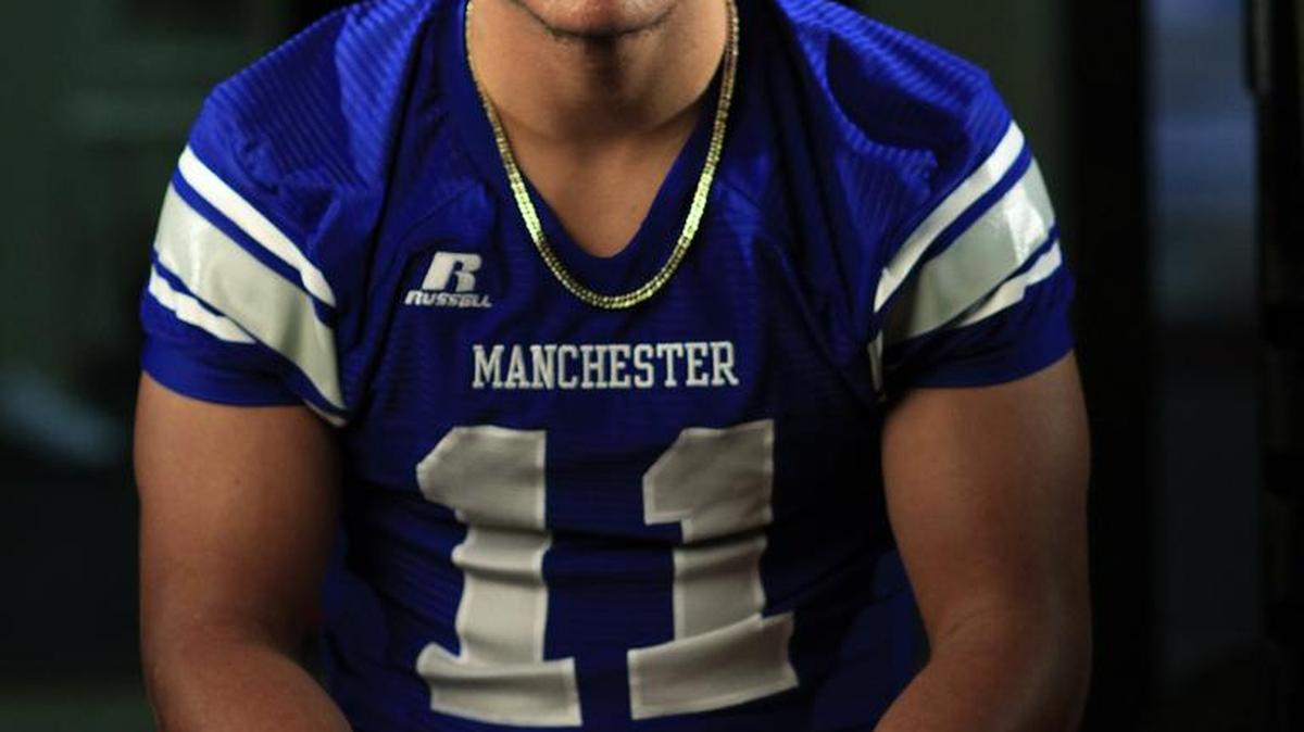 Jontavious Ferguson is a tight end and a linebacker for Manchester.