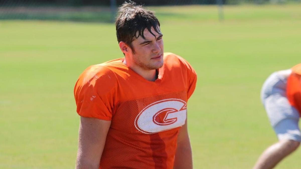Glenwood’s Kashe Boatner takes a break during practice on Tuesday at the school. He has rushed for over 300 yards in the first two games.