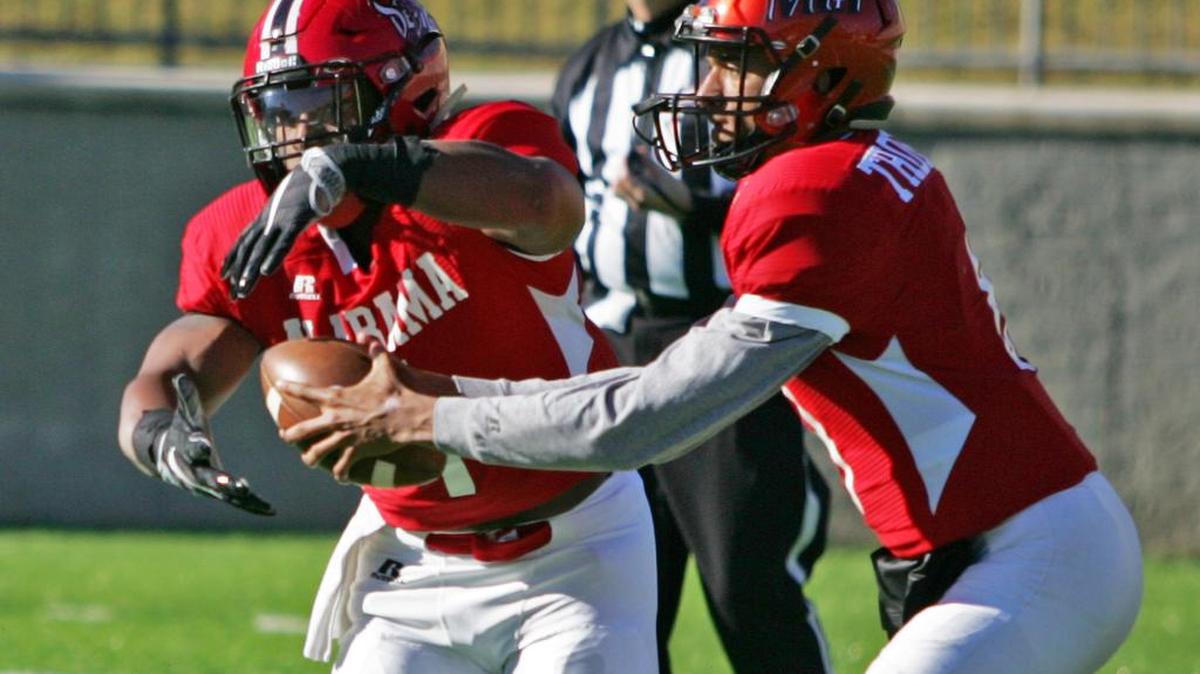 Central running back Jaxton Carson, No. 1, takes a carry in the Alabama-Mississippi 30th Annual All-Star Game at Cramton Bowl Saturday, Dec. 10, 2016.