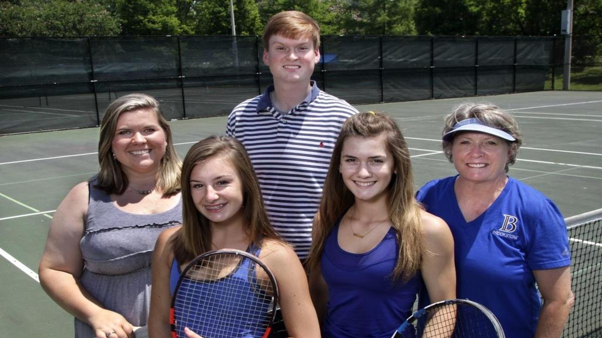 The All-Bi-City tennis award winners are MikelAnna Hill, Mary Weston Courville and Will Ginn of Columbus High and Gracie Hemmings and Mary Lynne Cumiskey.
