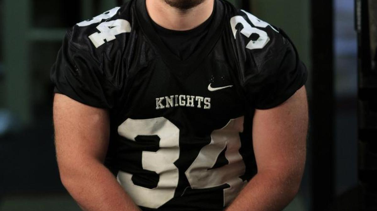Crawford Ledbetter plays running back and linebacker for Calvary Christian School.