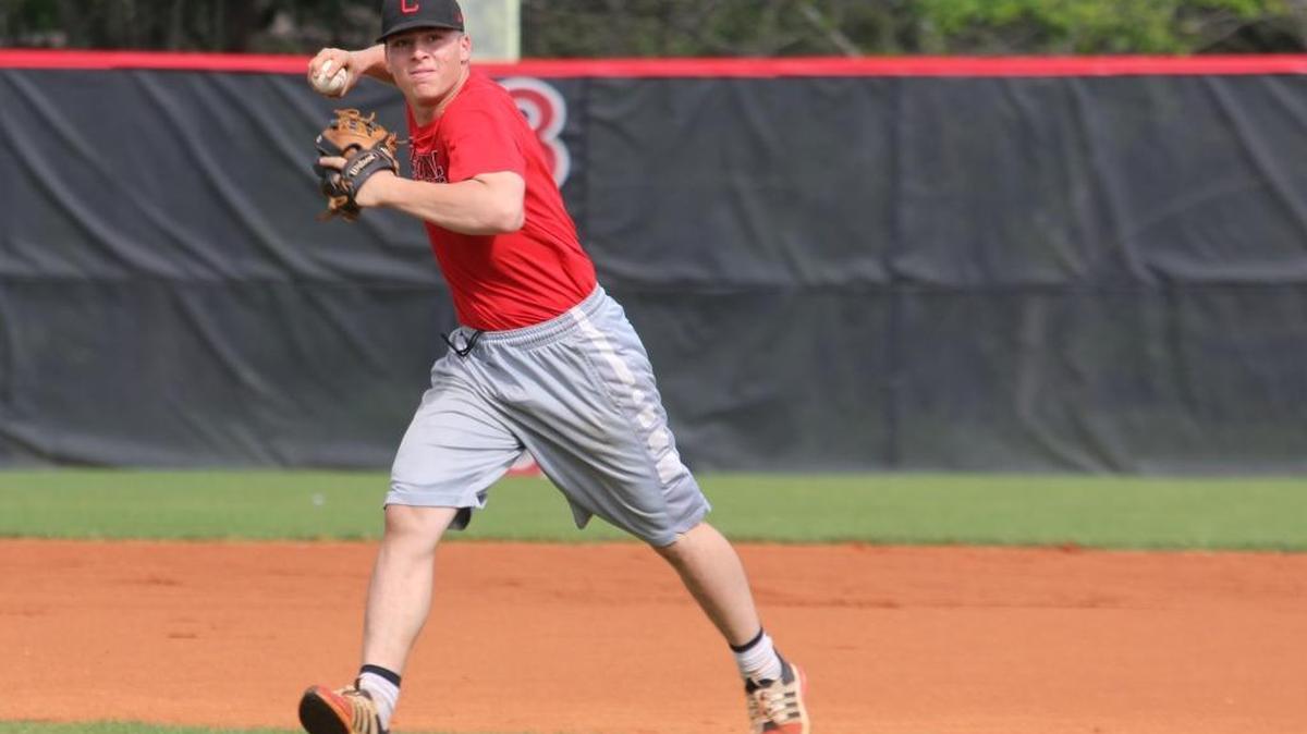 Central shortstop Evan Baber fields a grounder in practice recently.
