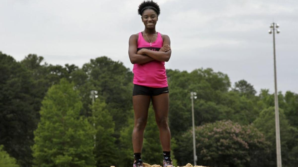 Smiths Station’s Alonie Sutton finished first in the long jump and the triple jump this weekend to help the Lady Panthers finish eighth in Class 7A