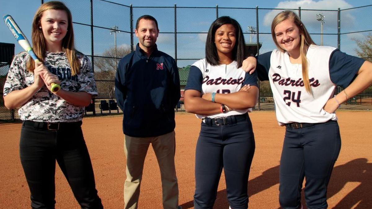 The 2017 All-Bi-City Fall Softball individual winners: Brookstone’s Katherine Snavely (Offensive Hitter of the Year), Northside’s Brandon Jenkins (Coach of the Year), Northside’s Hannah George (Player of the Year) and Raelee Weaver (Pitcher of the Year)
