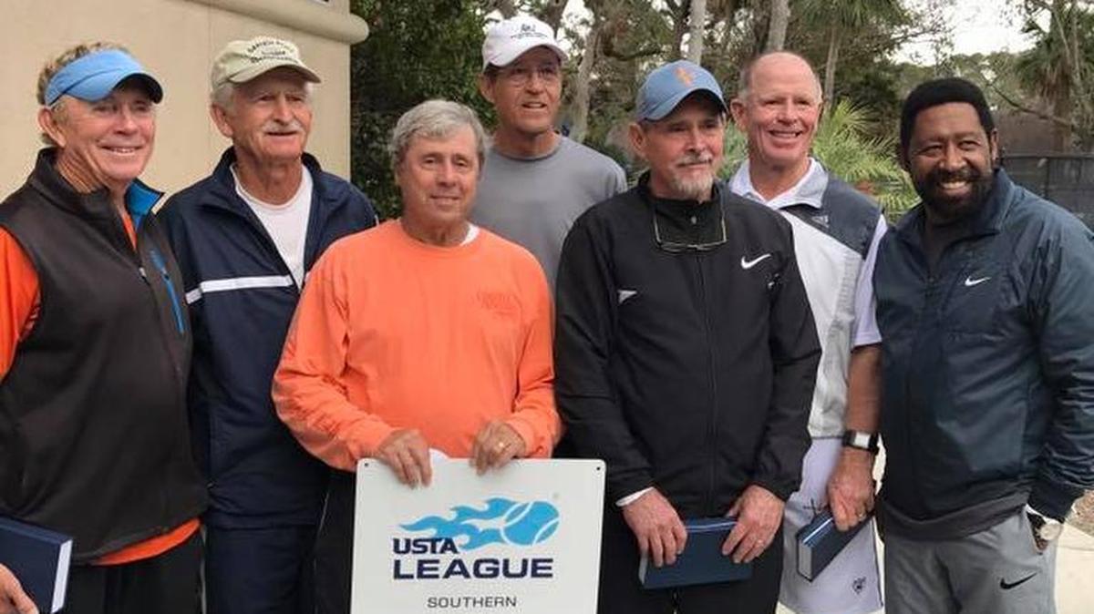 From left, Dickie Anderson, Henry Banaszak, Mark Levy, Randy Scott, Kim Glass, Jimmy Parker and William King.