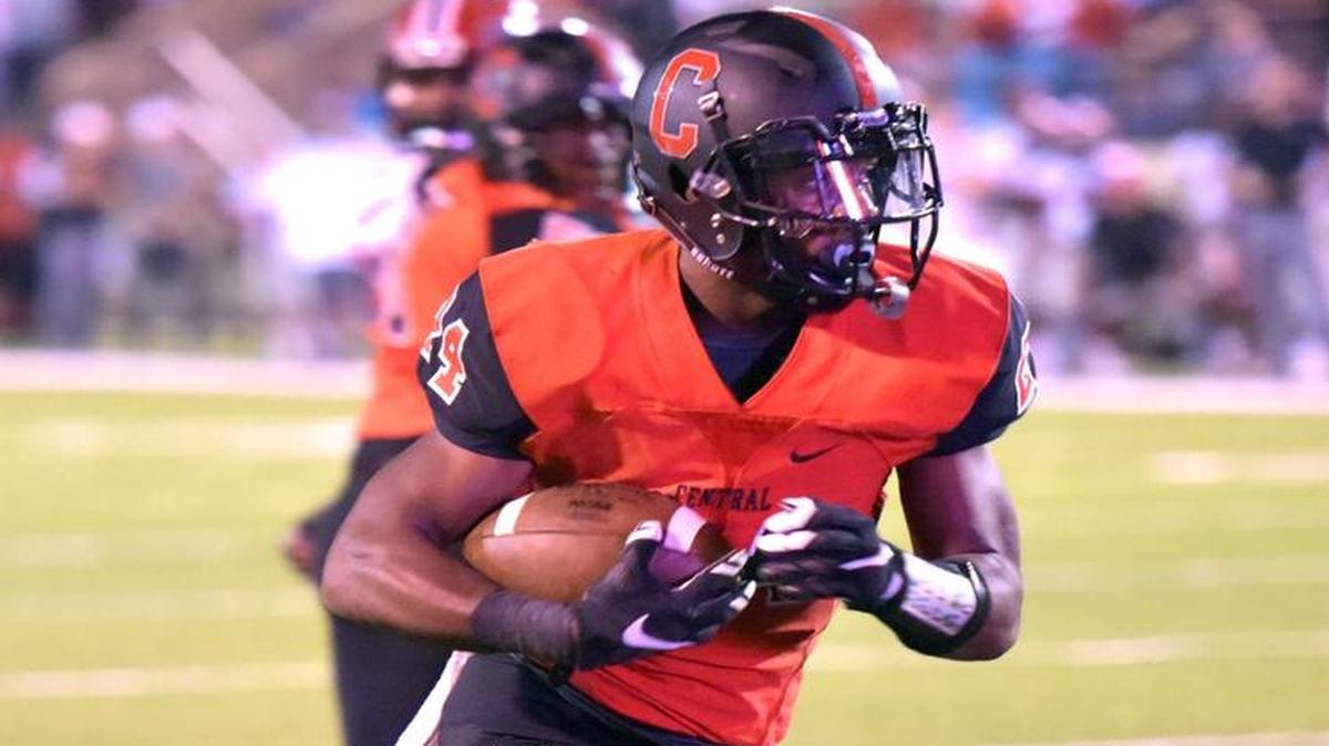 Central's A’montae Spivey carries in from 5 yard line for the 1st touchdown of the night against Opelika Friday night, September 29, 2017