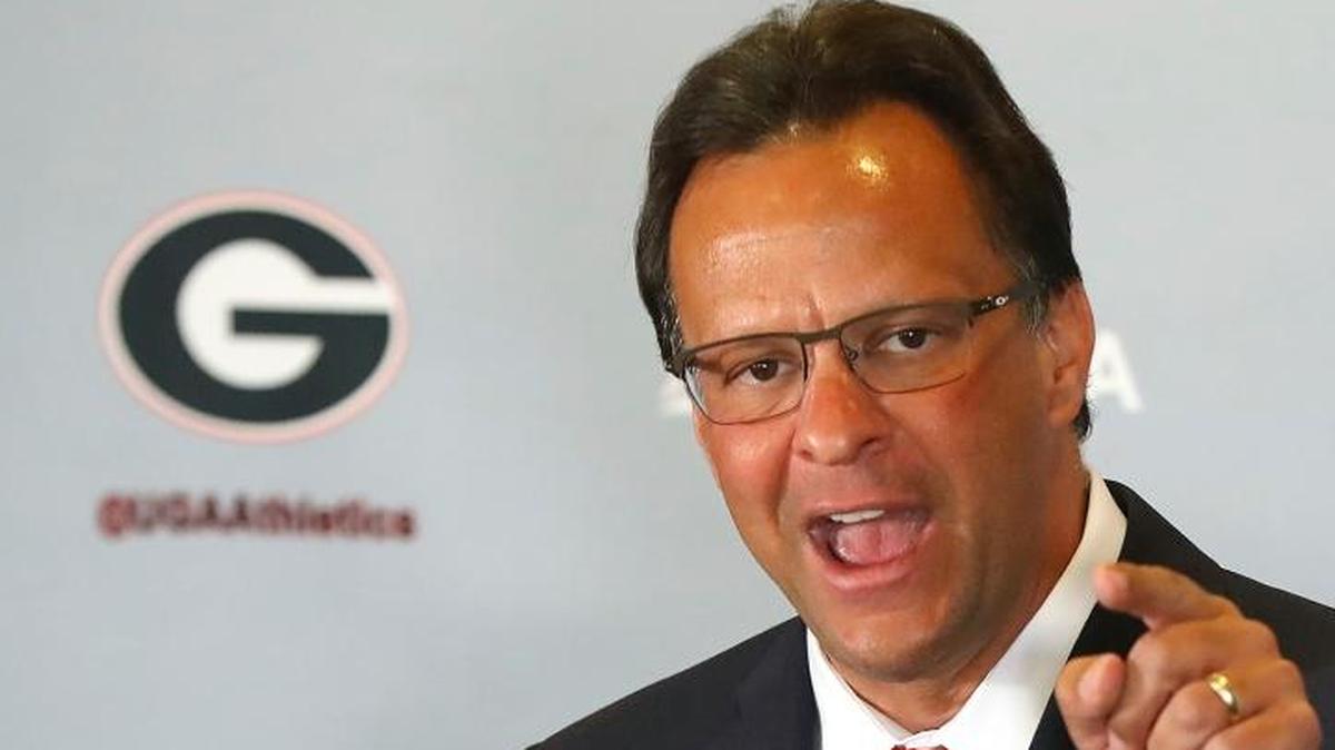 Georgia's new men's basketball coach Tom Crean speaks after being introduced during an NCAA college basketball news conference, Friday, March 16, 2018, at Stegeman Coliseum in Athens, Ga.