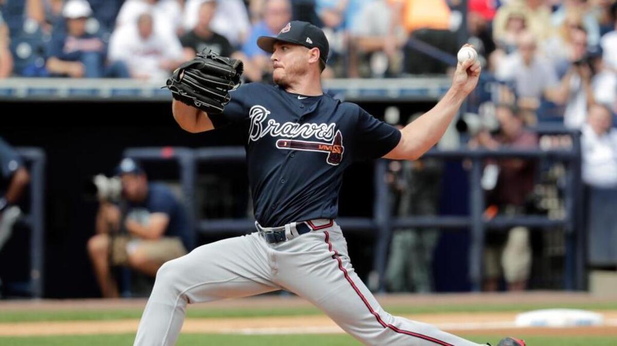 FILE - In this March 2, 2018, file photo, Atlanta Braves starting pitcher Scott Kazmir delivers during the first inning of a baseball spring exhibition game against the New York Yankees, in Tampa, Fla. Kazmir is trying to revive his career after missing all of last season, and he might've come to the right place.